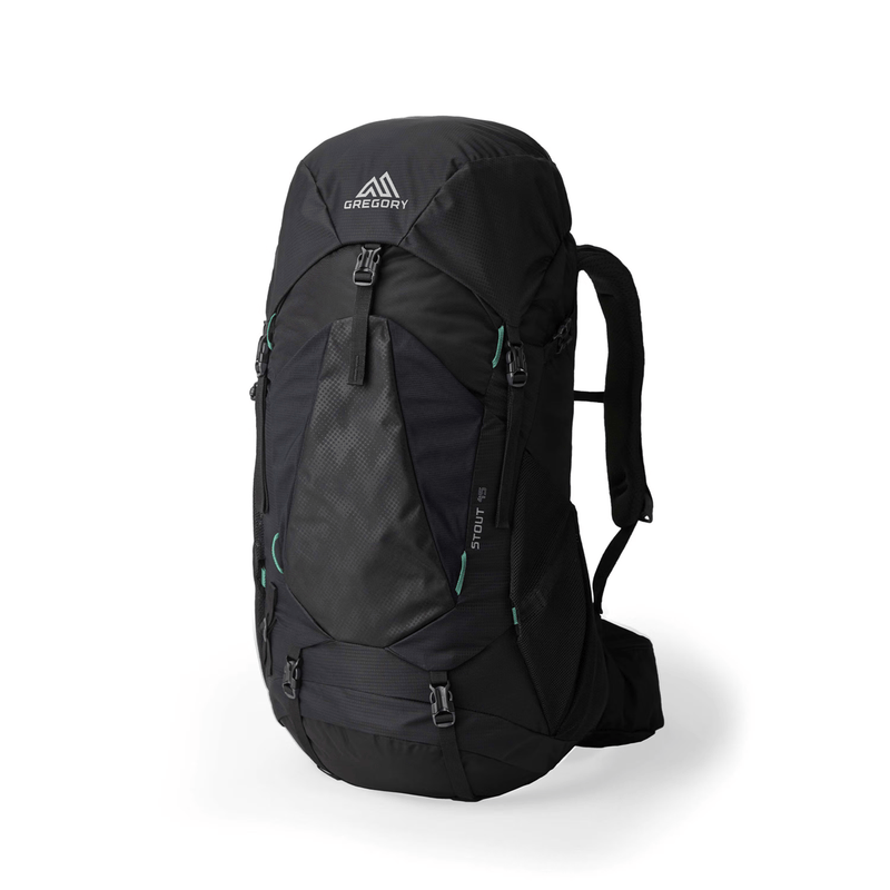 Load image into Gallery viewer, Black hiking backpack with Gregory logo on a white background