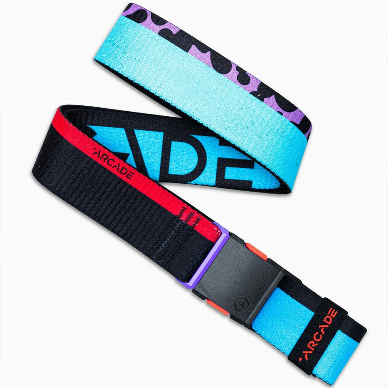 Load image into Gallery viewer, Colorful belt with 'Arcade' branding on a white background