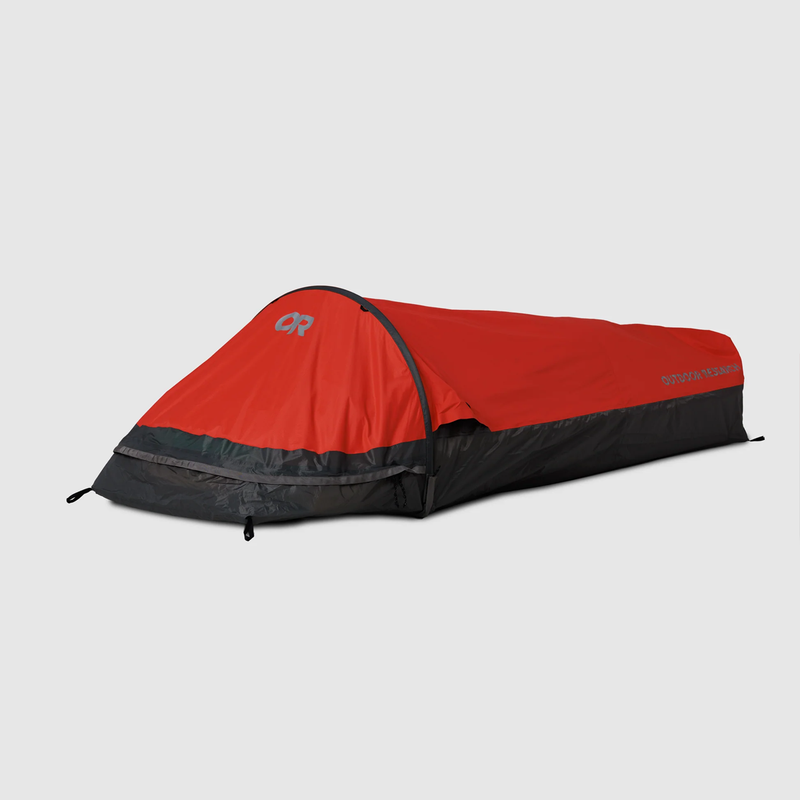 Load image into Gallery viewer, Red and black tent on a light gray background