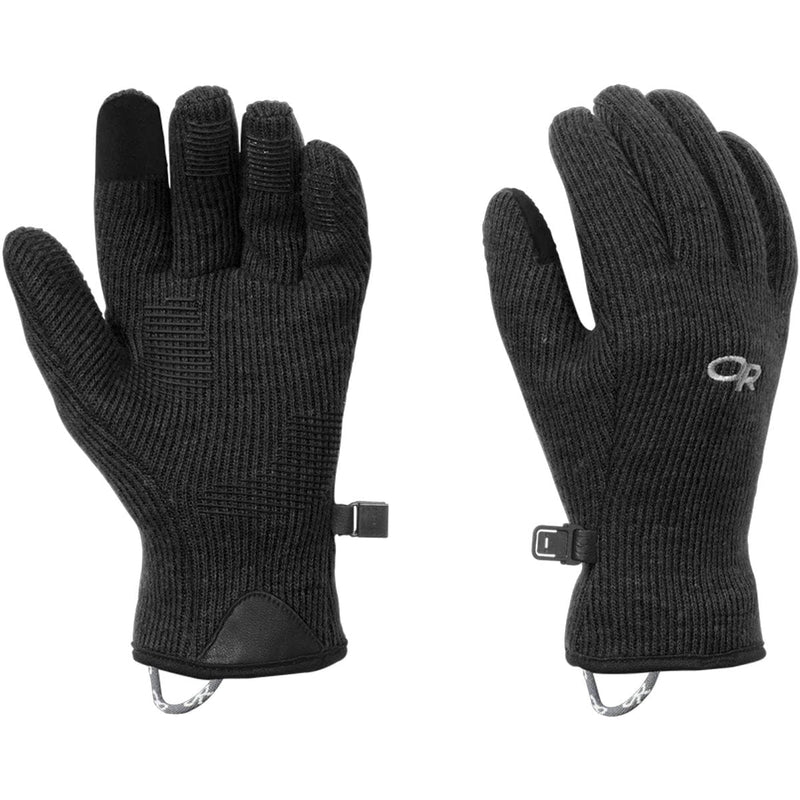Load image into Gallery viewer, Pair of black gloves with a brand logo on a white background