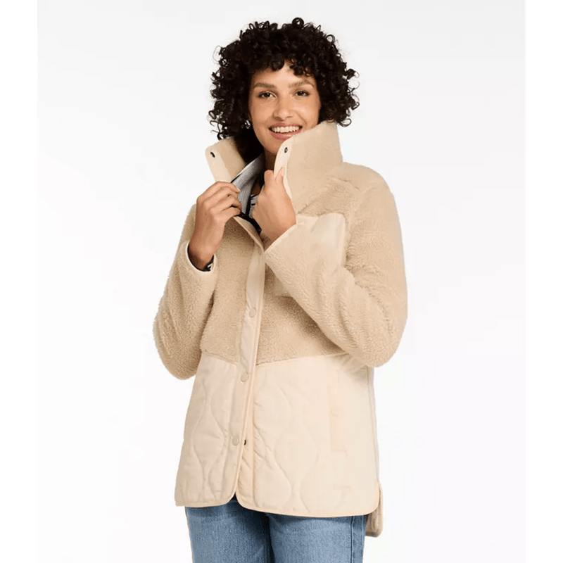 Load image into Gallery viewer, L.L. Bean Bean's Mixed Media Sherpa Fleece Jacket Women's Regular