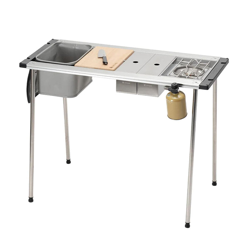 Load image into Gallery viewer, Snow Peak Iron Grill Table Camp Kitchen Starter Set