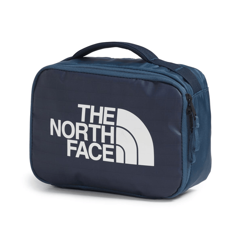 Load image into Gallery viewer, Blue The North Face lunch bag on a white background