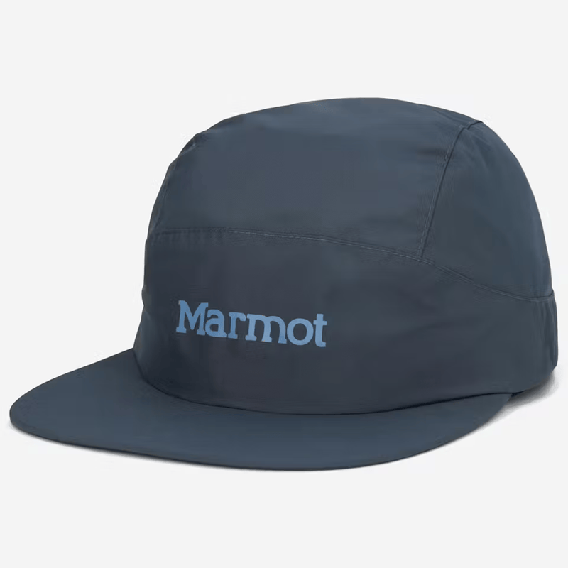 Load image into Gallery viewer, Navy blue cap with 'Marmot' logo on a white background