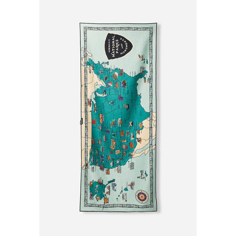Load image into Gallery viewer, Nomadix National Parks and Monuments Map Towel