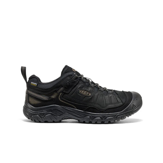 Black hiking shoe with KEEN logo on a white background