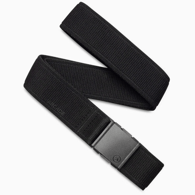 Load image into Gallery viewer, Black belt with a gray buckle on a white background