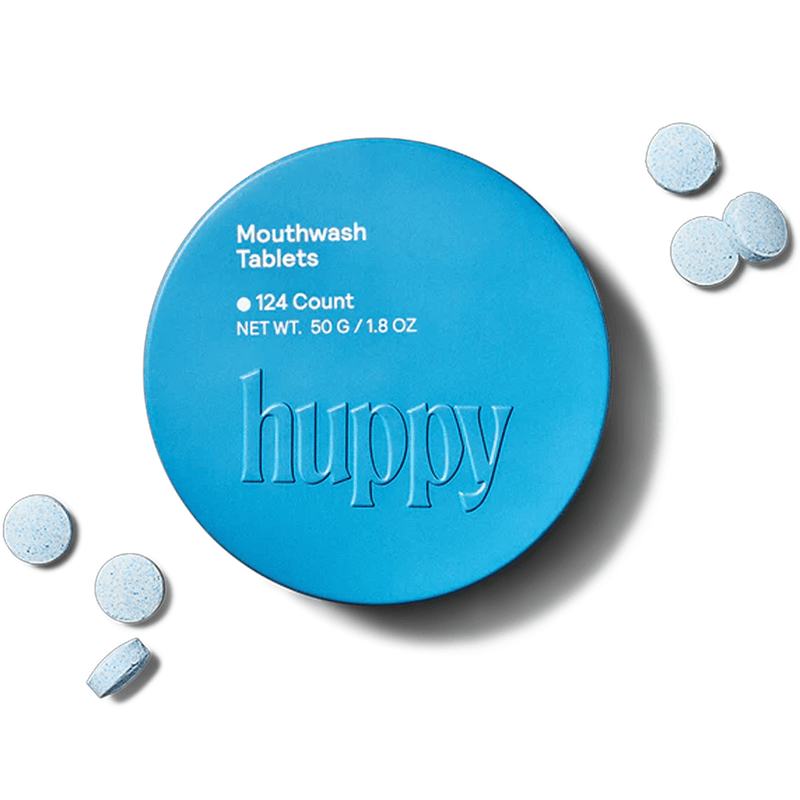 Load image into Gallery viewer, Huppy Cool Mint & Fluoride-Free Mouthwash Tablets Alcohol-Free