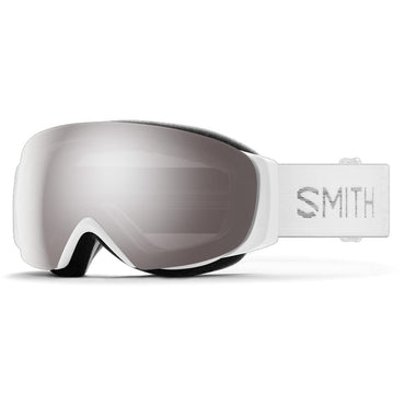 Smith I/O Mag S White Chunky Knit/ChromaPop Sun Platinum Mirror Snow Goggles