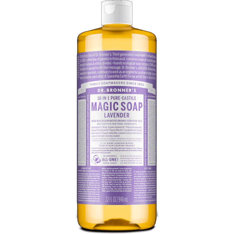 Load image into Gallery viewer, Dr. Bronner's Magic Soap bottle with lavender scent on a white background