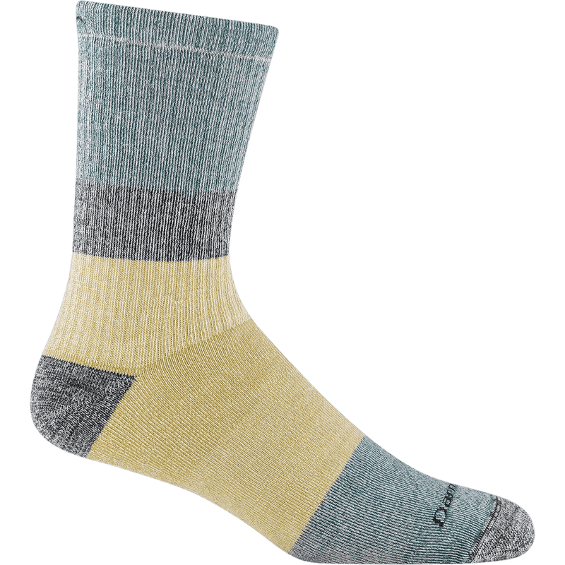 Load image into Gallery viewer, Multicolored sock with gray, yellow, and blue gradient on a white background