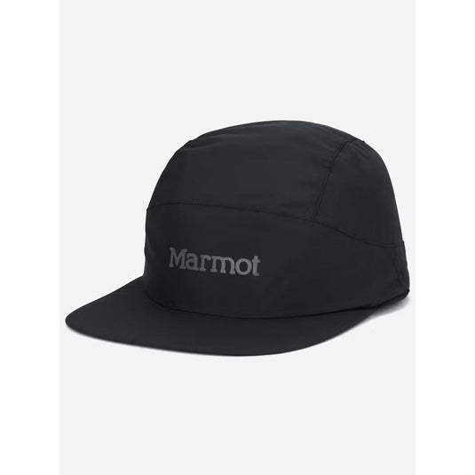 Black cap with Marmot logo on a white background