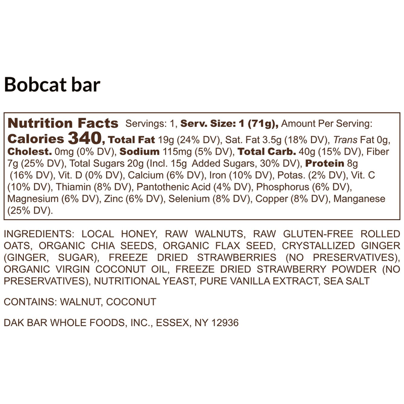 Load image into Gallery viewer, Dak Bar Bobcat - Strawberry, Walnut & Ginger
