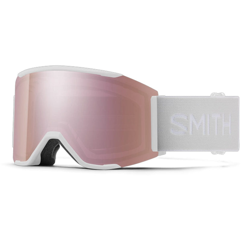 Load image into Gallery viewer, Smith Squad Mag White Vapor/ChromaPop Everyday Rose Gold Mirror /Chromapop Storm Rose Flash Snow Goggles