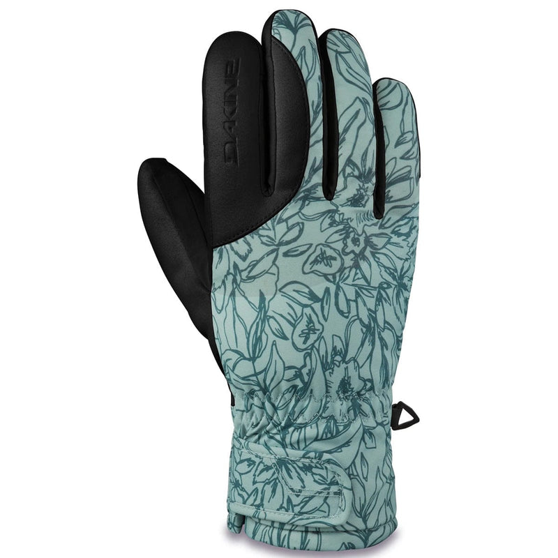 Load image into Gallery viewer, Floral-patterned glove with black palm and brand logo on a white background