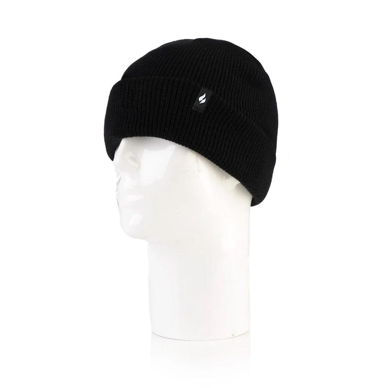 Load image into Gallery viewer, Black beanie on a mannequin head against a white background