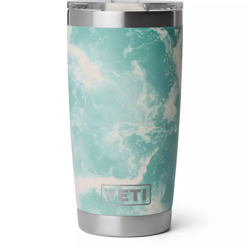 Load image into Gallery viewer, Marble-patterned YETI tumbler on a white background