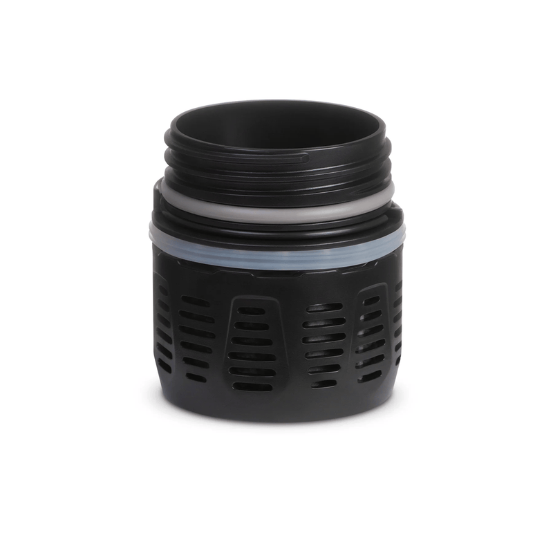 Load image into Gallery viewer, Black and gray cylindrical object with textured surface on a white background
