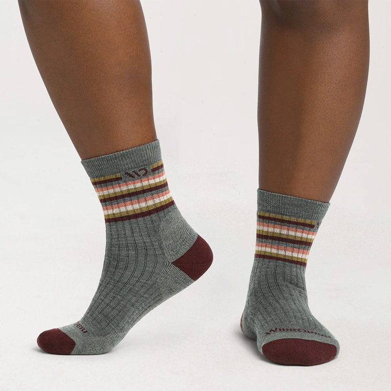 Load image into Gallery viewer, Wide Open by Darn Tough Women's Multi Stripe Midweight Micro Crew Sock