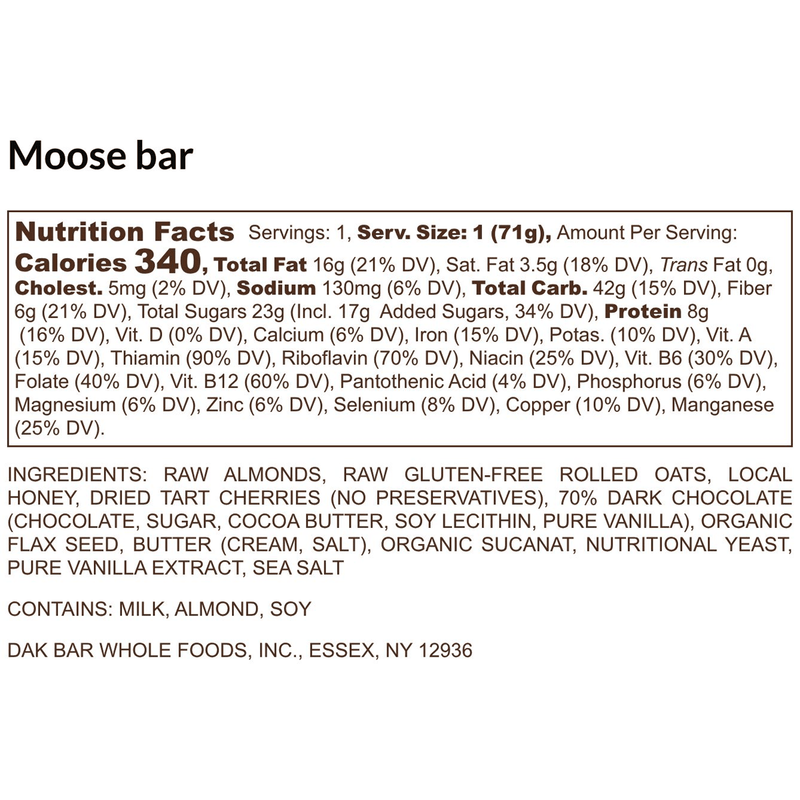 Load image into Gallery viewer, Dak Bar Moose - Cherry, Dark Chocolate & Almond