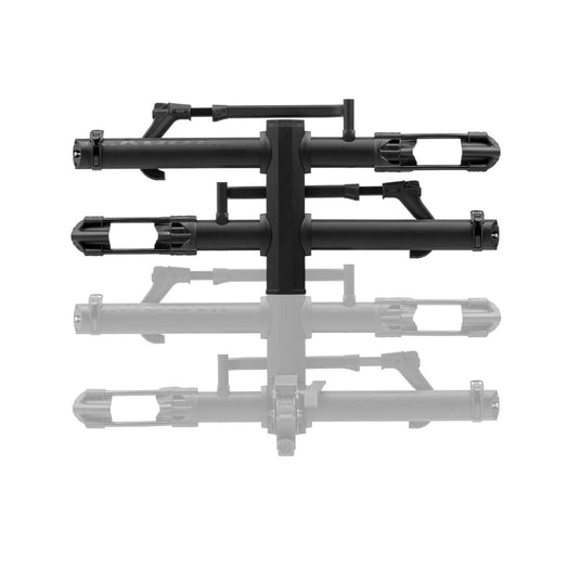 Black metal bike frame on a white background
