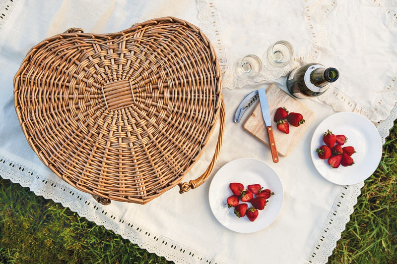 Load image into Gallery viewer, Heart Picnic Basket by Picnic Time Family of Brands