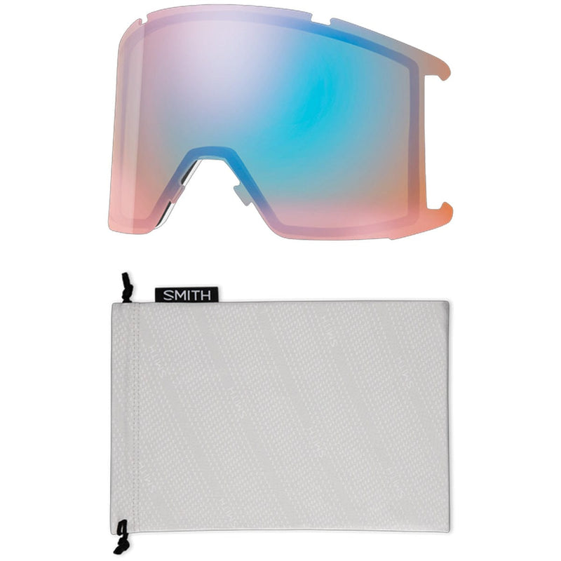 Load image into Gallery viewer, Smith Squad XL Chalk/ChromaPop Sun Black Gold Mirror/Chromapop Storm Blue Sensor Mirror Snow Goggles