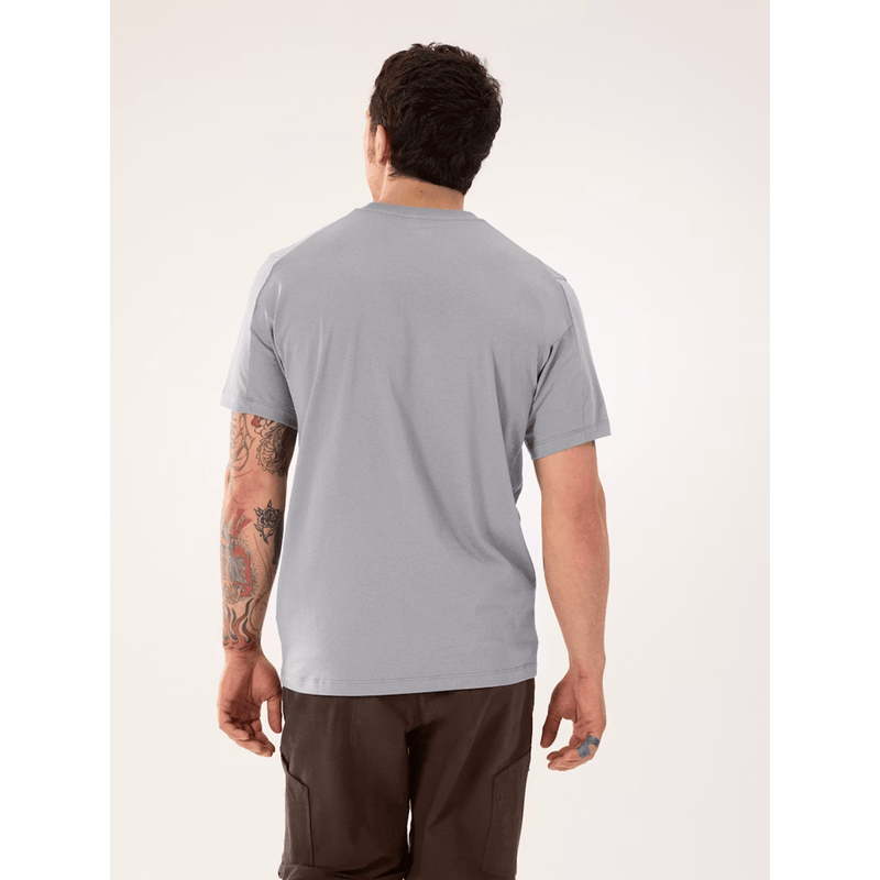 Load image into Gallery viewer, Man wearing a gray t-shirt and brown pants on a white background