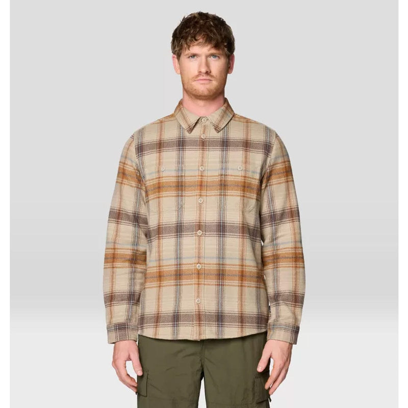 Load image into Gallery viewer, Man wearing a plaid shirt and green pants on a light gray background