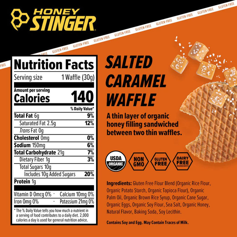 Load image into Gallery viewer, Honey Stinger Gluten Free Salted Caramel Waffle