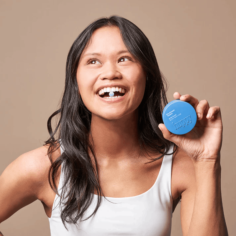 Load image into Gallery viewer, Huppy Cool Mint & Fluoride-Free Mouthwash Tablets Alcohol-Free