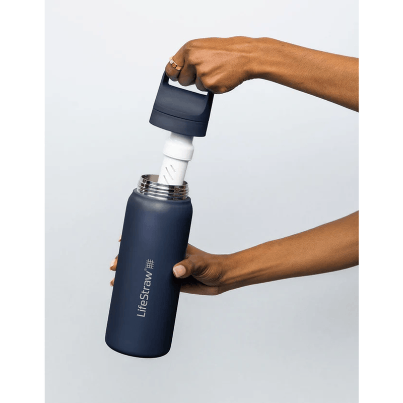 Load image into Gallery viewer, LifeStraw Go Stainless 1L Steel Filtration Water Bottle