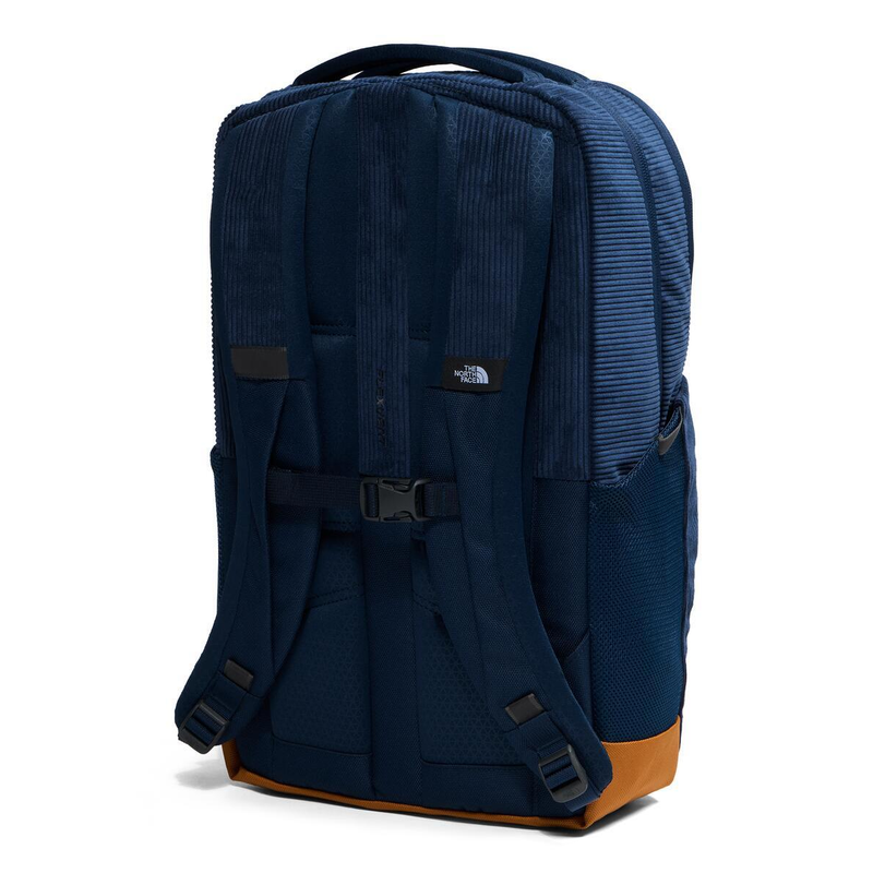 Load image into Gallery viewer, Blue backpack with brown accents on a white background