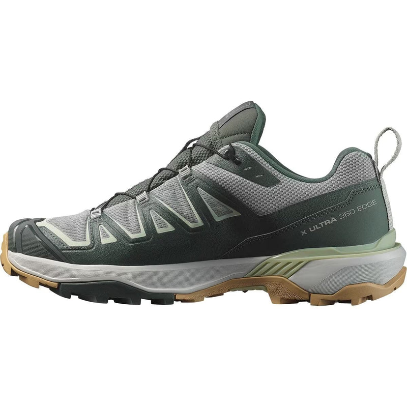 Load image into Gallery viewer, Gray hiking shoe with brown sole on a white background