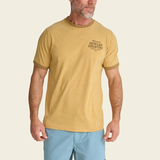 Howler Brothers Cotton Ringer Tee - Howler Country-Honey Heather