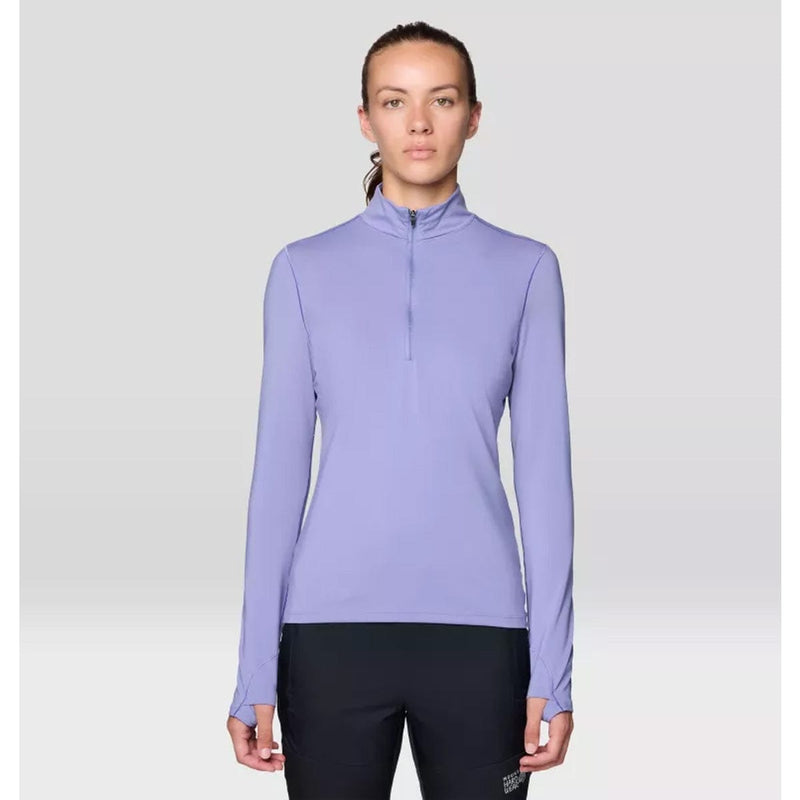 Load image into Gallery viewer, Woman wearing a light purple long-sleeve athletic top on a white background