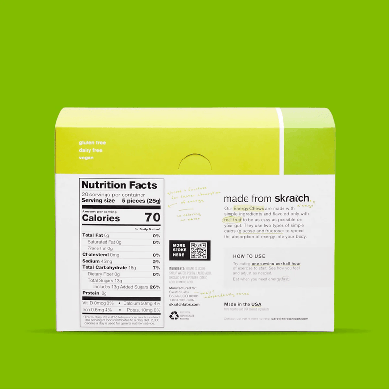 Load image into Gallery viewer, Product packaging with nutrition facts label on a green background