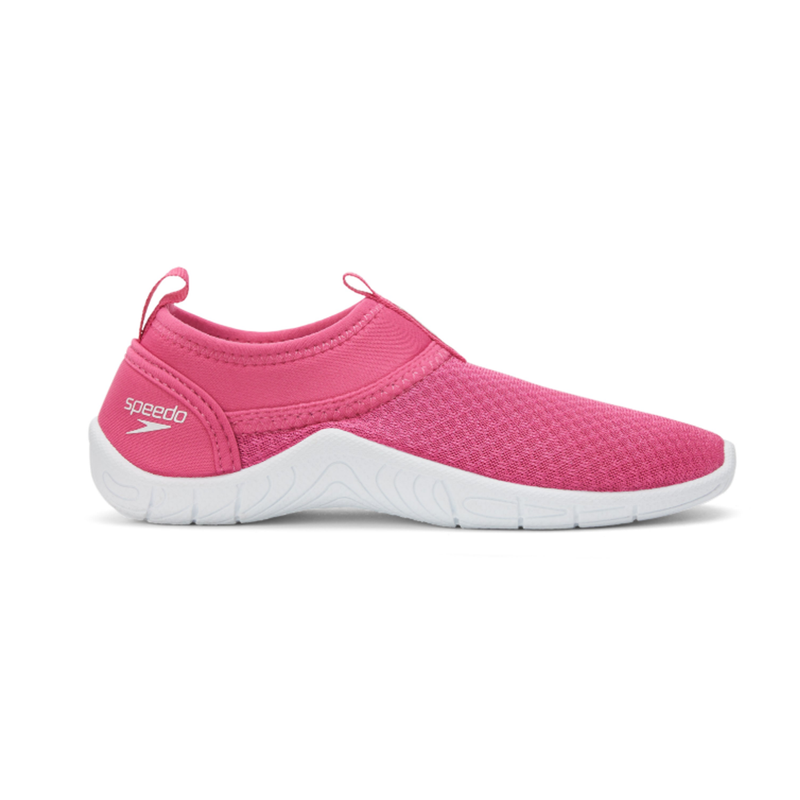 Load image into Gallery viewer, Pink slip-on shoe with white sole on a white background