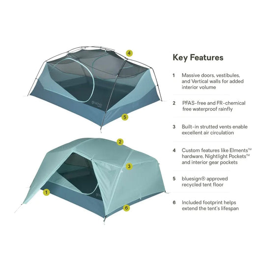 Nemo Aurora 3 Person Tent & Footprint