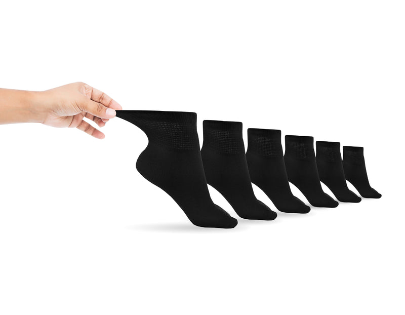 Load image into Gallery viewer, Men's Cotton Diabetic Ankle Socks (6 Pair) By Diabetic Sock Club