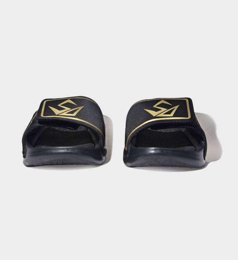 Load image into Gallery viewer, Womens Luxe Sports Recovery Slides Blackout By Tronus Footwear