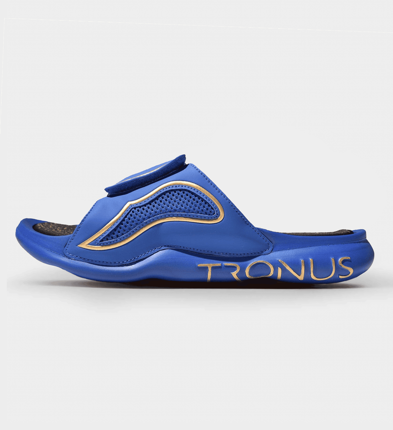 Load image into Gallery viewer, Womens Luxe Sports Recovery Slides Midnight By Tronus Footwear