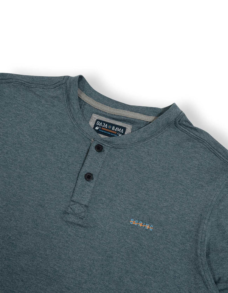 Load image into Gallery viewer, THE BORING HENLEY - HEATHER BLUE by Bajallama