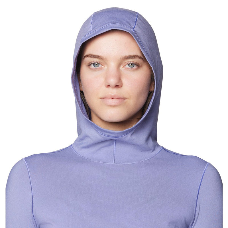 Load image into Gallery viewer, Person wearing a light purple hooded top on a white background