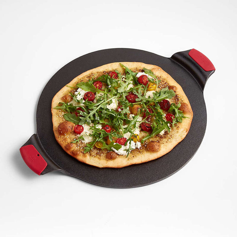 Load image into Gallery viewer, Lodge Cast Iron 15 Inch Pizza Pan w/ Silicone Grips