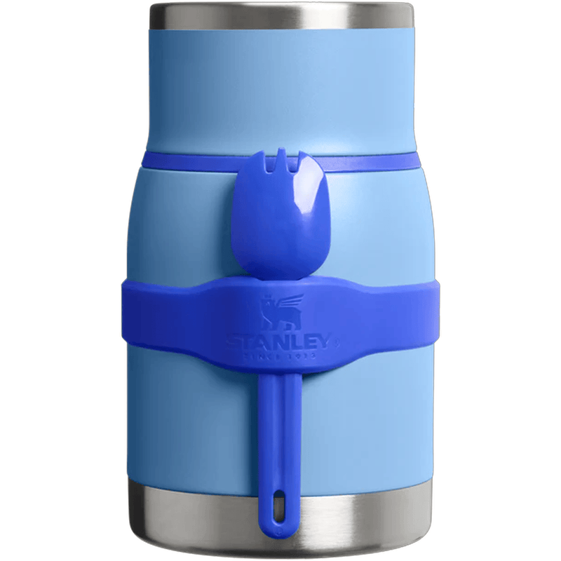 Load image into Gallery viewer, Blue Stanley tumbler with a blue grip on a white background