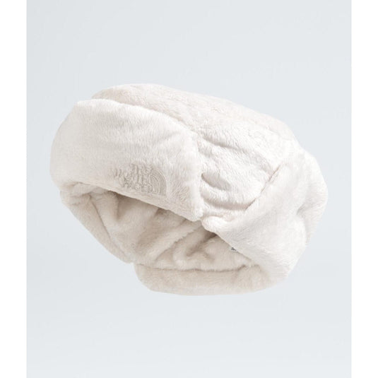 Beige towel with The North Face logo on a light gray background