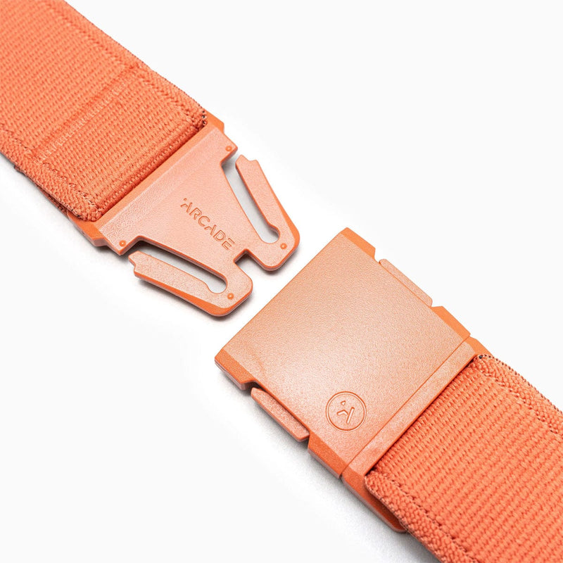 Load image into Gallery viewer, Two orange belts with buckles on a white background