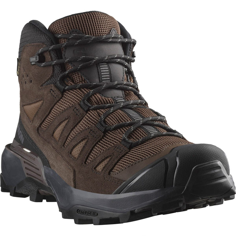 Load image into Gallery viewer, Brown hiking boot with black laces on a white background