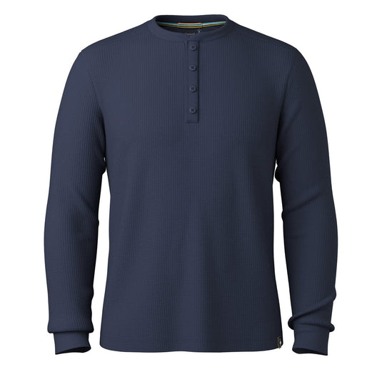 Navy long-sleeve shirt on a white background